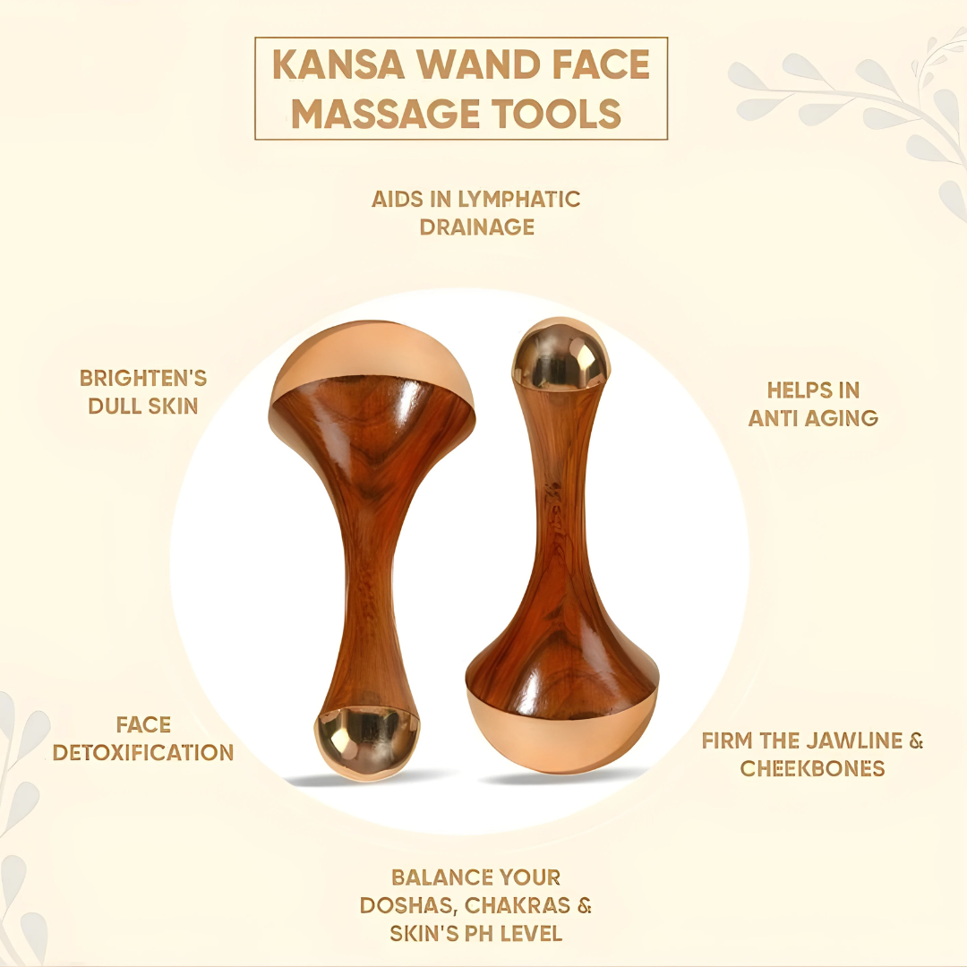 Kansa Dual Wand (Face & Foot Massager)