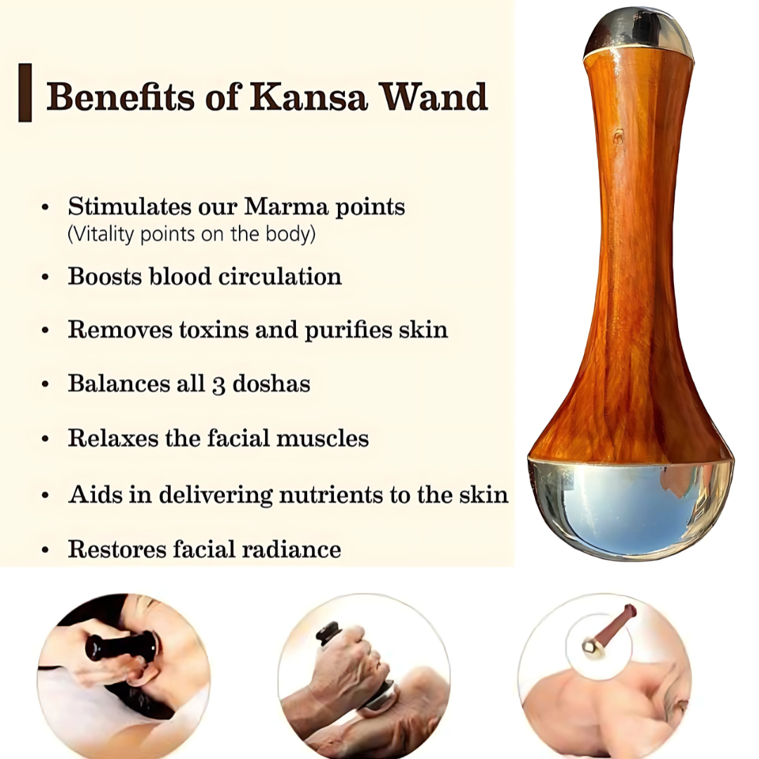 Kansa Dual Wand (Face & Foot Massager)