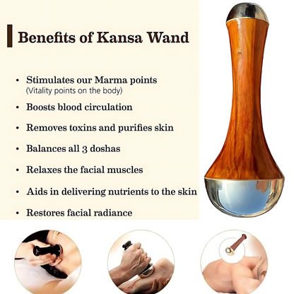 Kansa Dual Wand (Face & Foot Massager)